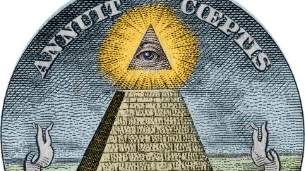 La pyramide et l'oeil sont des symboles que certains conspirationnistes attribuent aux "Illuminati". (STEFANO BIANCHETTI / CORBIS HISTORICAL)