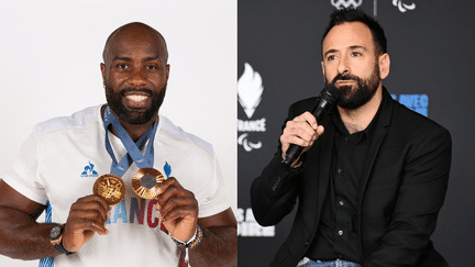 Teddy Riner et Michaël Jeremiasz. (AFP)