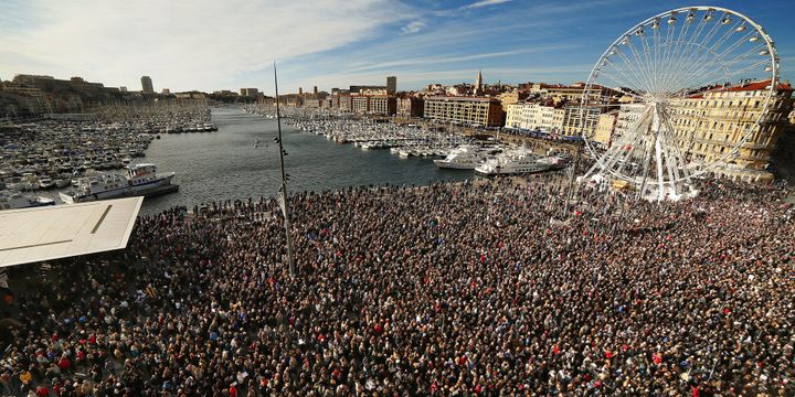 Rassemblement pour Charlie Hebdo à Marseille le 11/01/2015
 (PHOTOPQR/LA PROVENCE)