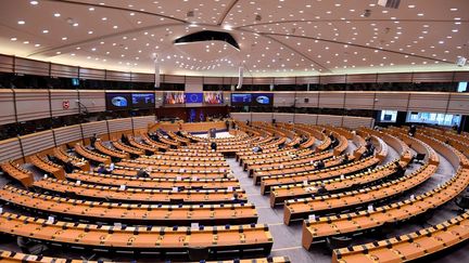 Le Parlement européen, à Bruxelles, le 16 décembre 2020. (JOHN THYS / AFP)