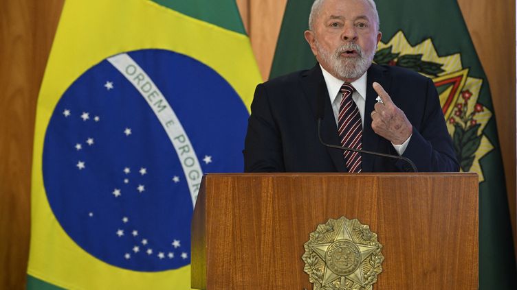 Brazilian President Lula in April 2023 in Brasilia.  (MATEUS BONOMI / ANADOLU AGENCY)