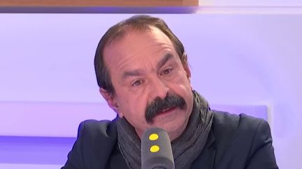 Philippe Martinez, secrétaire&nbsp;général de la CGT, invité de franceinfo le 1er mai.&nbsp; (FRANCEINFO / RADIOFRANCE)