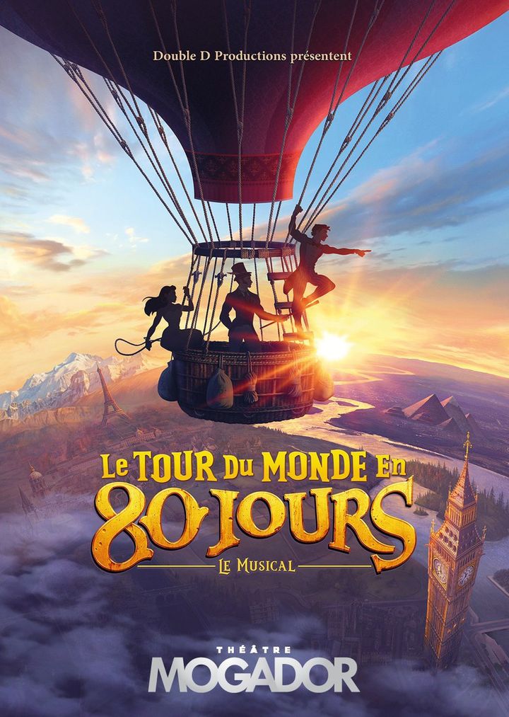 Affiche du 'Tour du monde en 80 jours" (Théâtre Mogador)