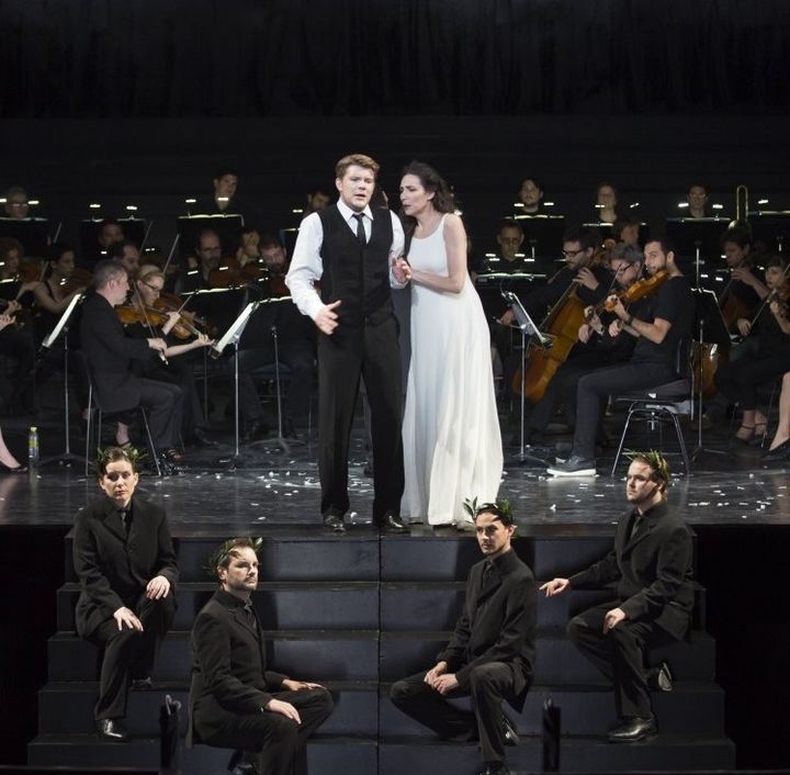 Stanislas de Barbeyrac (Admète) et Véronique Gens (Alceste).
 (Julien Benhamou/Opéra national de Paris)