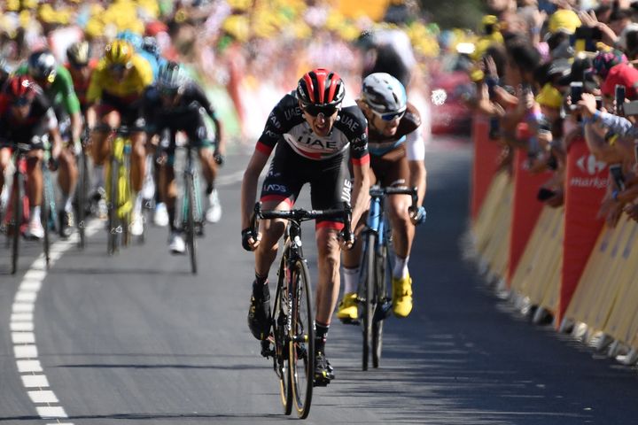 Pierre Latour a échoué devant Dan Martin  (JEFF PACHOUD / AFP)