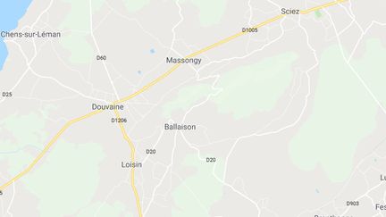 Le corps d'un ex-agent de la DGSE a été retrouvé à Ballaison (Haute-Savoie), révèle le 26 mars 2018, Le Monde.&nbsp; (GOOGLE MAPS)