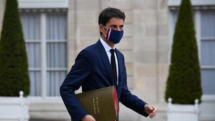 Gabriel Attal, le porte-parole du gouvernement, à l'Elysée, le 5 mai 2021. (ANNE-CHRISTINE POUJOULAT / AFP)