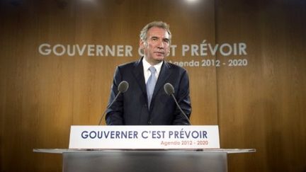 François Bayrou lors de la présentation de son agenda 2012-2020 (Lionel Bonaventure AFP)