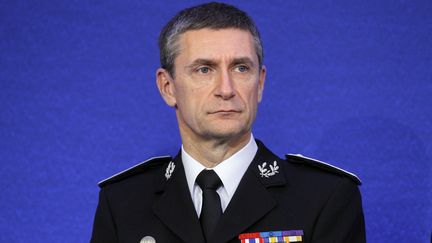 Le directeur g&eacute;n&eacute;ral de la police nationale, Fr&eacute;d&eacute;ric P&eacute;chenard, lors d'une conf&eacute;rence de presse pour pr&eacute;senter les r&eacute;sultats de la politique de s&eacute;curit&eacute;, le 21 janvier 2011, &agrave; Paris. (PATRICK KOVARIK /&nbsp;AFP)