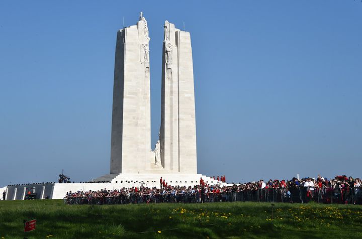 Grande affluence aux cérémonies organisées au Mémorial canadien de Vimy (9 avril 2017)
 (Philippe Huguen / Pool / AFP)