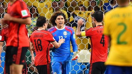 Le gardien du Mexique Guillermo Ochoa, auteur d'un match extraordinaire contre le Br&eacute;sil, le 17 juin 2014. (  MAXPPP)