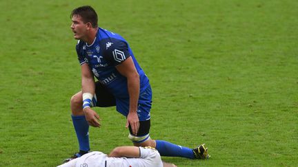 Ryno Pieterse entre la faute et la sanction le 18 septembre 2021 contre Bordeaux lors de la 3e journée de Top 14. (REMY GABALDA / MAXPPP)