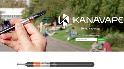 Capture d'&eacute;cran du site de Kanavape pr&eacute;sentant la cigarette &eacute;lectronique au cannabis. (KANAVAPE)