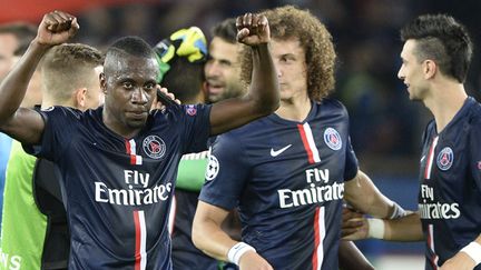 Blaise Matuidi exultent aux côtés de David Luiz et Javier Pastore (FRANCK FIFE / AFP)