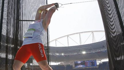 Toute la puissance d'Anita Wlodarczyk (ADRIAN DENNIS / AFP)