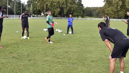 Les joueurs de Luzenac à l'entraînement (PASCAL PAVANI / AFP)