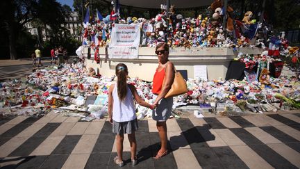 Le mémorial aux victimes de l'attentat de Nice,&nbsp;le 12 août 2016. (MAXPPP)