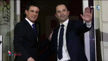 Benoit Hamon/Manuel Valls (CAPTURE D'ÉCRAN FRANCE 3)