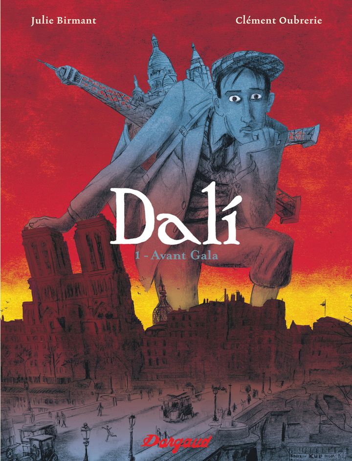 La couverture de la BD "Dali Tome 1 – Avant Gala" de Julie Birmant et Clément Oubrerie, avec Sandra Desmazières à la couleur. (DARGAUD)