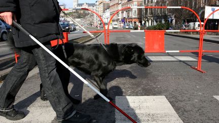 Illustration. L'agression sur un passage clouté d'un aveugle et de son accompagnateur par un automobiliste à Paris a enflammé les réseaux sociaux. (MAXPPP)