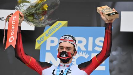 Brandon McNulty (UAE), vainqueur de la 5e étape du Paris-Nice, le 10 mars 2022. (DAVID STOCKMAN / BELGA MAG)