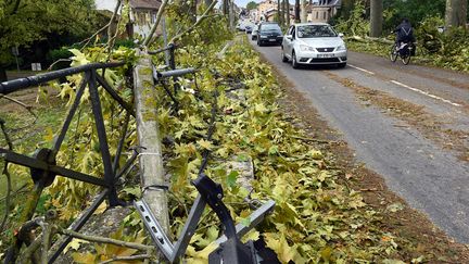 A Montech&nbsp;(Tarn-et-Garonne), le 1er septembre 2015, après de violents orages. (MAXPPP)