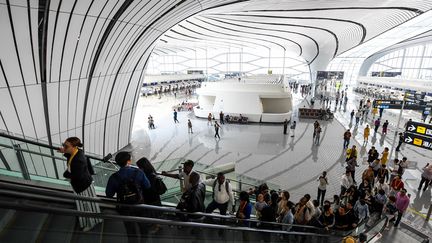 Le nouvel aéroport de Pékin lors de la visite de la presse, le 28 septembre 2019. (PENG YUAN / XINHUA)