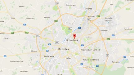 Un homme a blessé deux policiers au couteau, mercredi 5 octobre 2016 dans la commune bruxelloise de Schaerbeek. (GOOGLE MAPS)