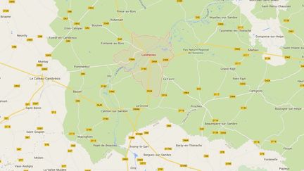 C'est &agrave; Landrecies (Nord) qu'un homme de 36 ans a tu&eacute; sa fille de 8 ans &agrave; l'arme blanche avant de tenter de se suicider, le 1er mars 2015. (GOOGLEMAPS)