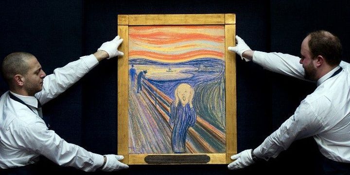 &quot;Le Cri&quot; d&#039;Edvard Munch vendu aux enchères à 119 millions de dollars par Sotheby&#039;s
 (CARL COURT / AFP)