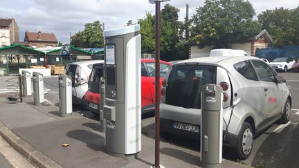 Station Autolib à Argenteuil (Val-d'Oise).&nbsp; (MARINE CHAILLOUX / FRANCE-BLEU 107.1)