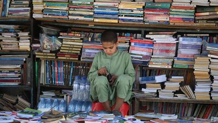 Dans une librairie de Kaboul le 22 juillet 2021. (Sajjad Hussain - AFP)