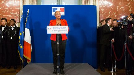 &nbsp; (Christiane Taubira à la Chancellerie, ce mercredi. © MaxPPP)