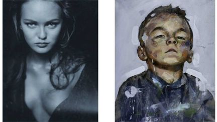 A gauche, une photo signée Paolo Roversi et à droite une oeuvre de Lou Ros, en vente le 6 février chez Artcurial au profit d'Autisme sans frontières. 
 (à droite Paolo Roversi / à gauche Lou Ros)