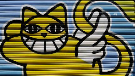 Une peinture murale de M.Chat (Thoma Vuille), dans le 18e arrondissement de Paris (juillet 2013)
 (Yves Talensac / Photononstop / AFP)