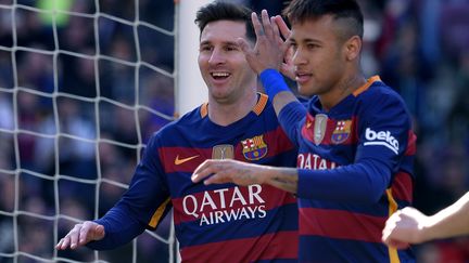 Lionel Messi et Neymar font toujours la joie du Barça (LLUIS GENE / AFP)