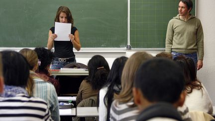 Des élèves dans une classe à Strasbourg (OLIVIER MORIN / AFP)