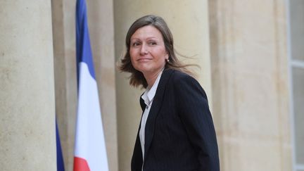 La députée LREM Yaël Braun-Pivet à l'Elysée à Paris, le 29 juuin 2020 à l'occasion de la réunion entre Emmanuel Macron et les 150 membres de la Convention Citoyenne pour le Climat. (LUDOVIC MARIN / AFP)