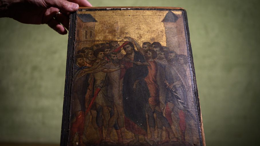 Le très rare tableau primitif du peintre italien Cimabue, découvert par