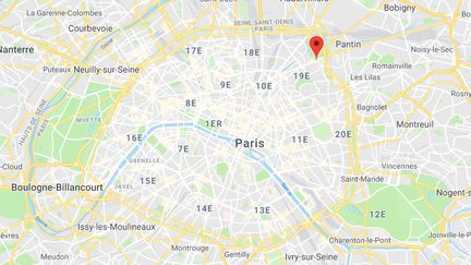 Haches, machettes, couteau de chasse, bombes de gaz lacrymogène, et barre de fer... 14 Sri-Lankais lourdement armés ont été interpellés porte de Pantin à Paris, dimanche 26 août. (CAPTURE ECRAN/GOOGLE MAPS)