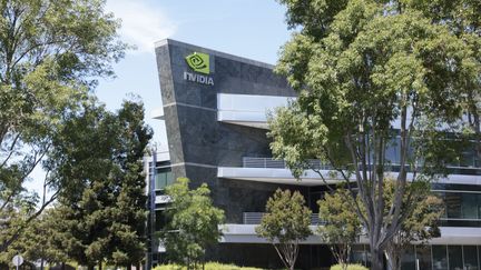 Bâtiment d'entreprise NVIDIA à Santa Clara, Californie, États-Unis, le 30 mai 2024. Illustration. (JOHN G. MABANGLO / MAXPPP)