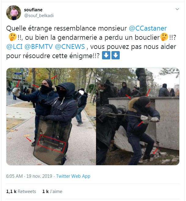 Capture d'écran d'un tweet en date du 19 novembre 2019. (TWITTER)