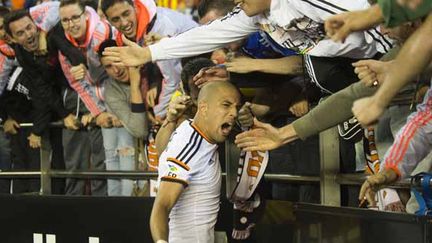 L'ailier valencian Sofiane Feghouli. (JOSE JORDAN / AFP)