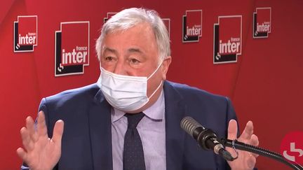 Gérard Larcher, président du Sénat, sénateur des Yvelines, est l'invité du Grand entretien de France Inter, le 3 décembre 2020. (FRANCEINTER / RADIOFRANCE)