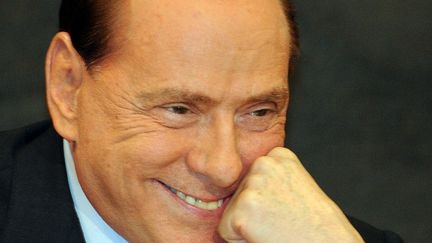 Silvio Berlusconi au Parlement italien, &agrave; Rome, le 1er f&eacute;vrier 2012. (ANDREAS SOLARO / AFP)