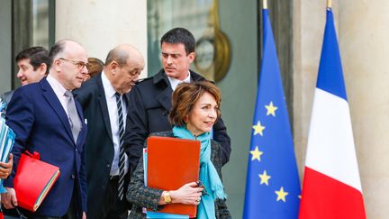 A la sortie du Conseil des ministres, &agrave; l'Elys&eacute;e, le 1er avril 2015. (JALLAL SEDDIKI / CITIZENSIDE.COM / AFP)