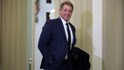 L'ancien sénateur républicain&nbsp;Jeff Flake, le 21 janvier 2020 à Washington (Etats-Unis). (CHIP SOMODEVILLA / GETTY IMAGES NORTH AMERICA)