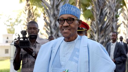 Muhammadu Buhari, le président du Nigéria, le 13 décembre 2016 à Banjul en Gambie. (SEYLLOU / AFP)