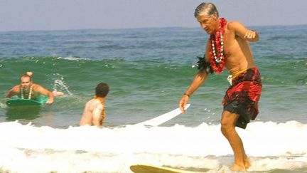 Joël de Rosnay lors du Biarritz Surf Festival le 12 juillet 2003