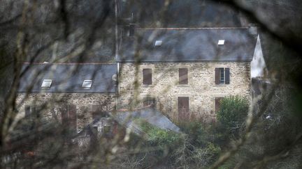 La ferme d'Hubert Caouissin est située à&nbsp;Pont-de-Buis, dans le Finistère.&nbsp; (FRED TANNEAU / AFP)